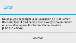 Se ha producido un error al recuperar la informacion del servidor ...